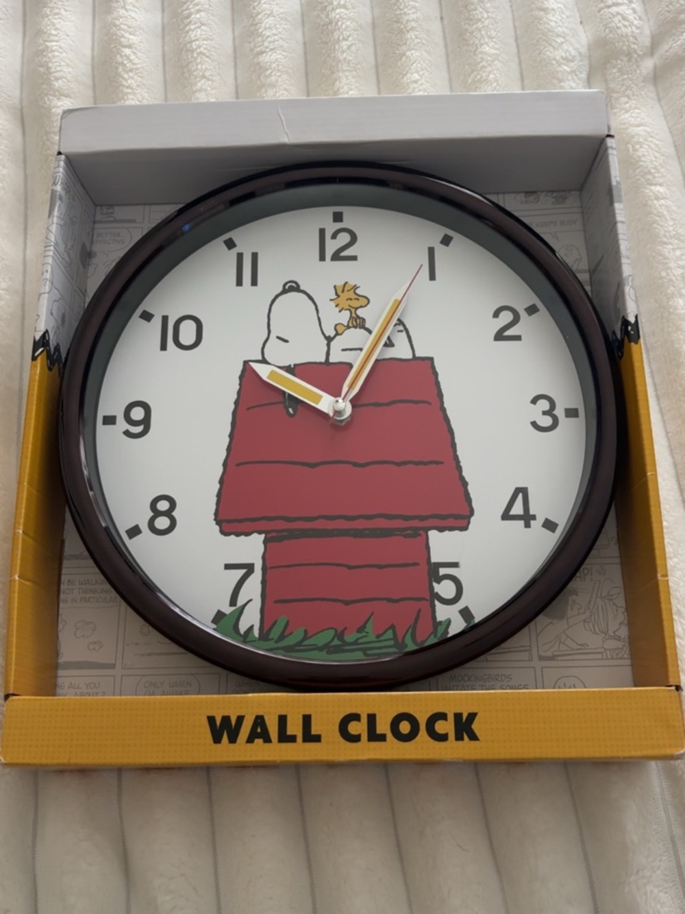 Peanuts Snoopy & Woodstock Wall Clock - Red, White, Black